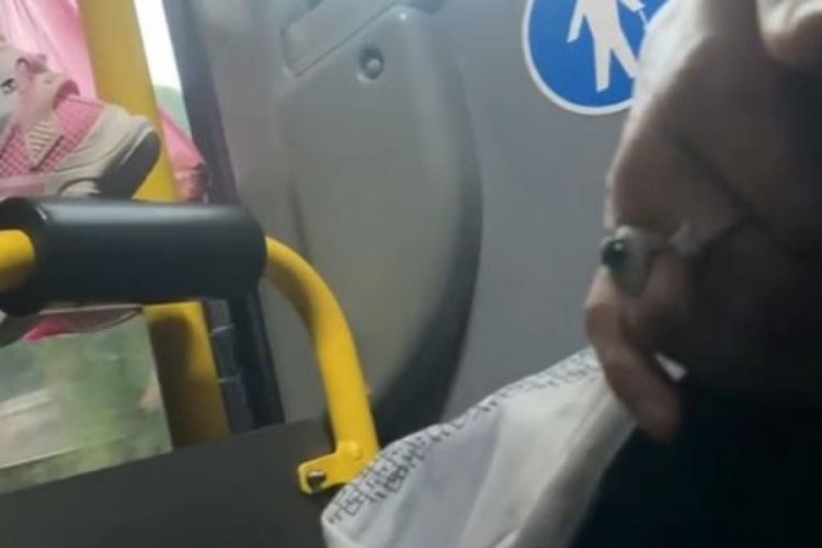 Bursa'da otob&uuml;steki tesett&uuml;rl&uuml; kıza hakaret etti!