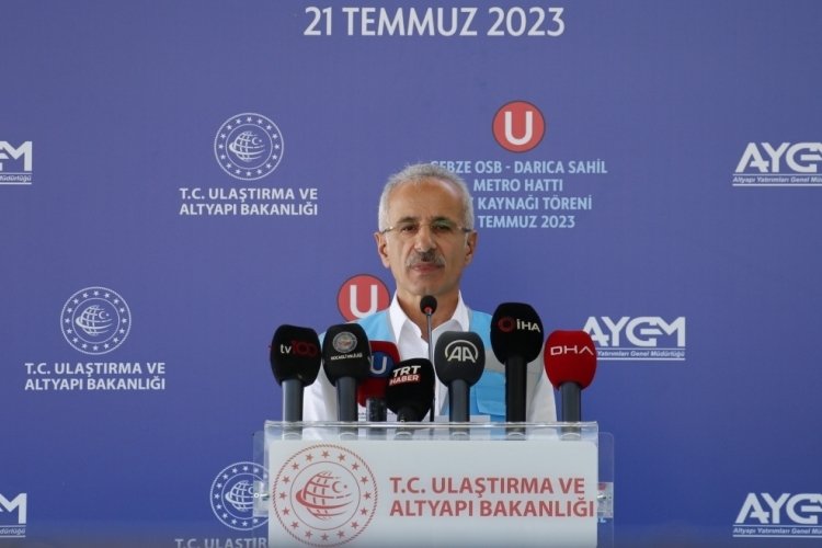 Bursa raylı sistem hattı inşaatı devam ediyor