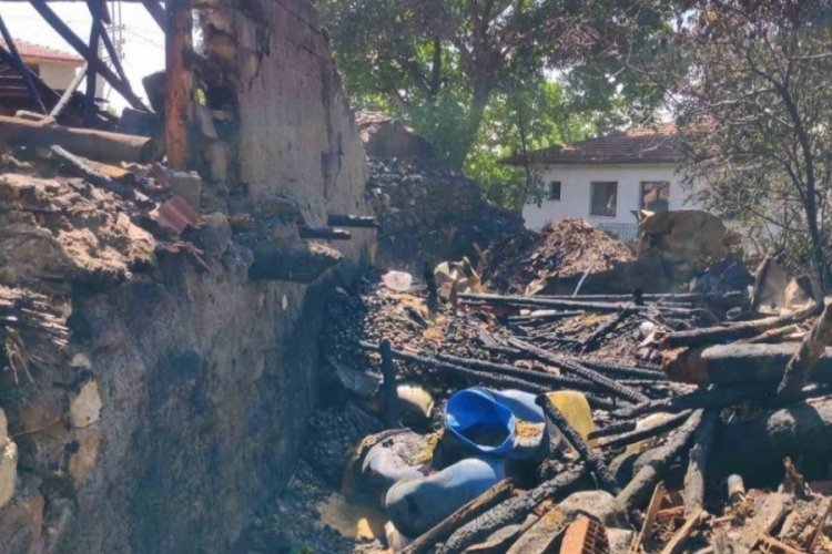 Adana'da yangın evi kullanılamaz hale getirdi