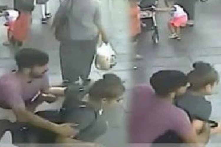 Husumetlisinden ka&ccedil;ıp yoldaki bir kadını siper etti!