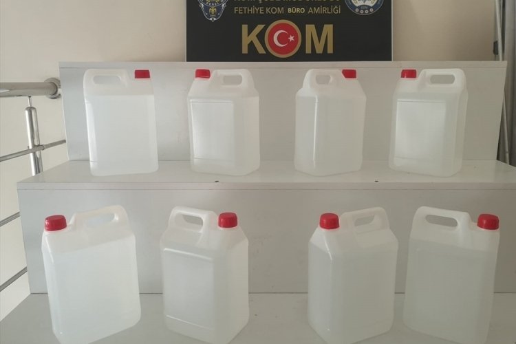 Muğla Fethiye'de 140 litre etil alkol ele ge&ccedil;irildi