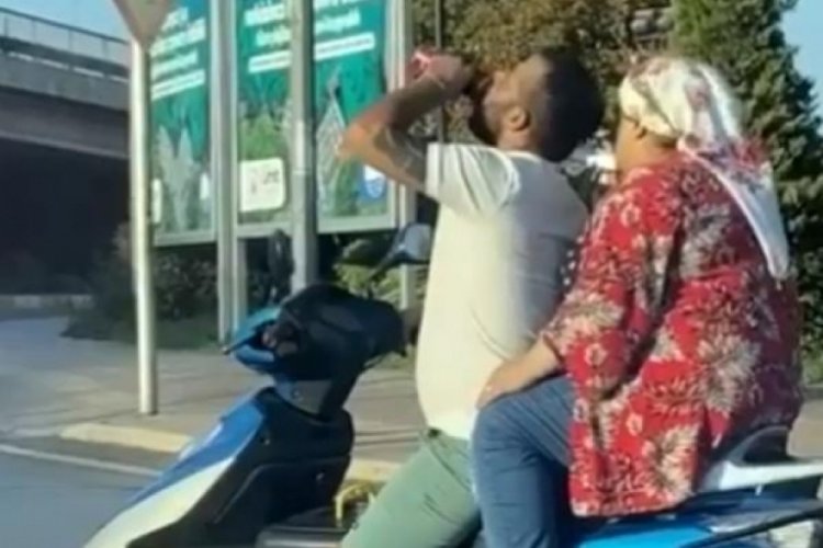 Antalya'da alkol aldığı &ouml;ne s&uuml;r&uuml;len motosikletli s&uuml;r&uuml;c&uuml;ye tepki