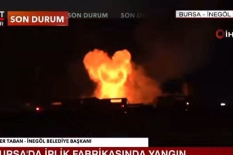Canlı yayında Bursa'daki fabrika b&ouml;yle patladı