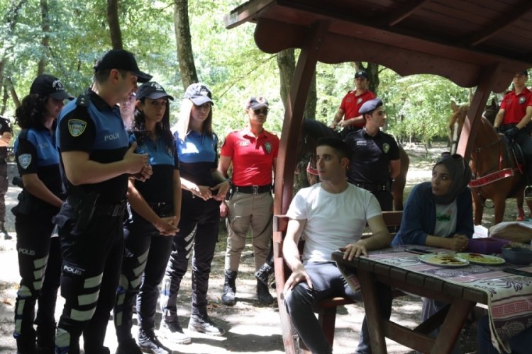 Belgrad Ormanı'nda k&ouml;pekli denetim yapıldı
