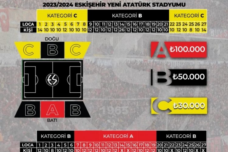 Eskişehirspor'da loca satışları başladı