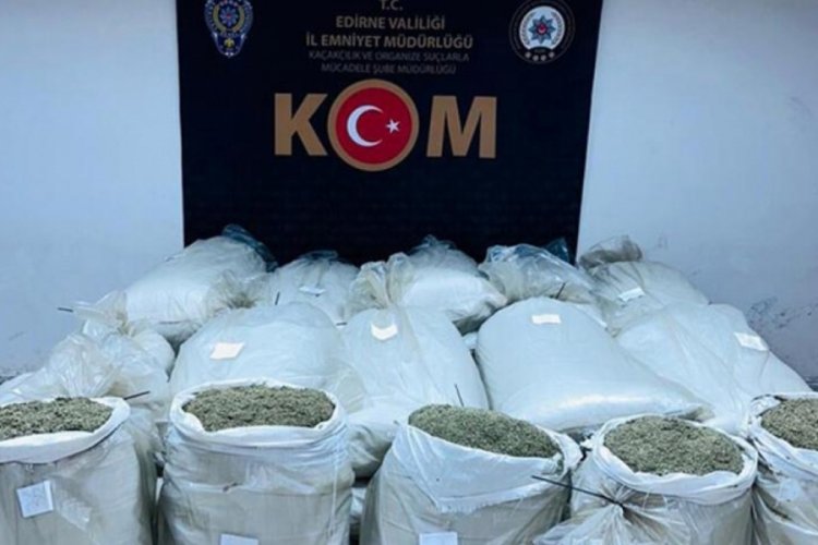 Edirne'de 720 kilo 'damiana &ccedil;ayı' ele ge&ccedil;irildi