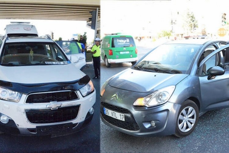 Aksaray'da iki otomobil &ccedil;arpıştı! 3'&uuml; &ccedil;ocuk 6 yaralı