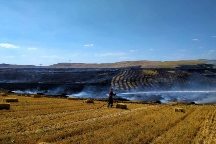 &Ccedil;ankırı'da anız yangını korkuttu