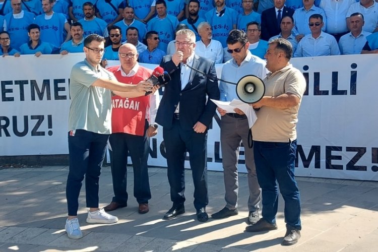 Akbelen maden sahası &ccedil;alışanları, TBMM &ouml;n&uuml;nde a&ccedil;ıklama yaptı