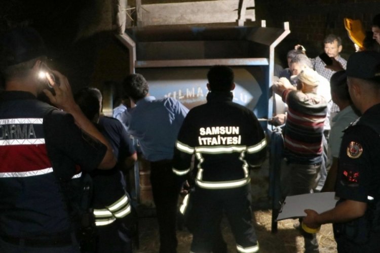 Samsun'da buğday patozuna d&uuml;şen kadın feci şekilde can verdi