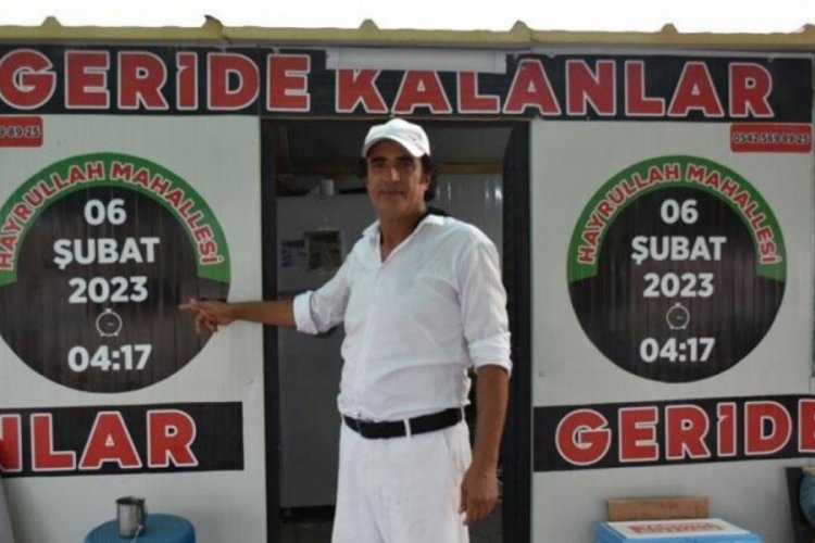 Depremde eşi, kızı ve komşularını kaybetti! &Ouml;lenlerin anısına bu konteyneri a&ccedil;tı