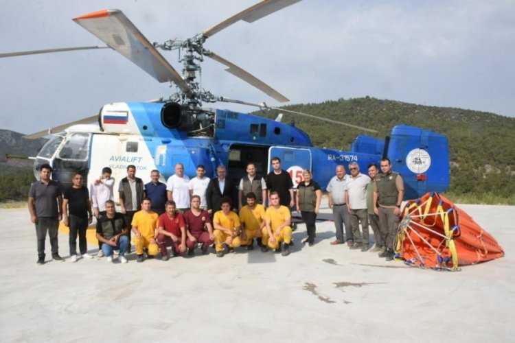 Bilecik'te yangın s&ouml;nd&uuml;rme helikopteri konuşlandırıldı