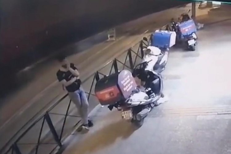 Bursa'da anahtarı motosikletin &uuml;zerinde unuttu, hırsızın hedefi oldu