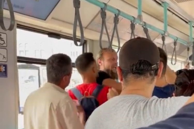 İstanbul'da tramvayda yanlış anlaşılma kavgası