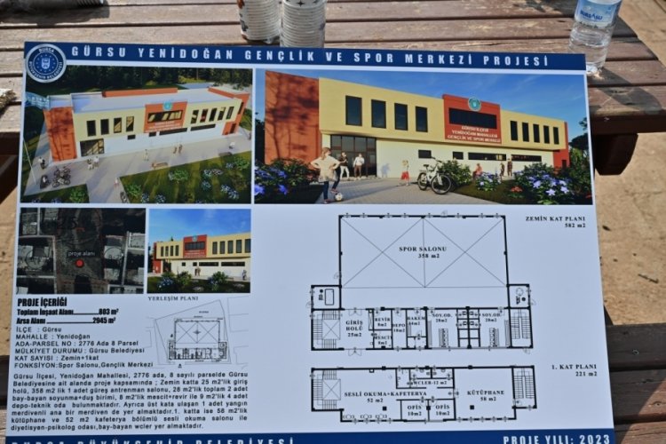 Bursa B&uuml;y&uuml;kşehir'den gen&ccedil;ler i&ccedil;in bir tesis de G&uuml;rsu Yenidoğan'a