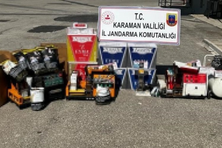 Karaman'da ka&ccedil;ak t&uuml;t&uuml;n ve makaron operasyonu