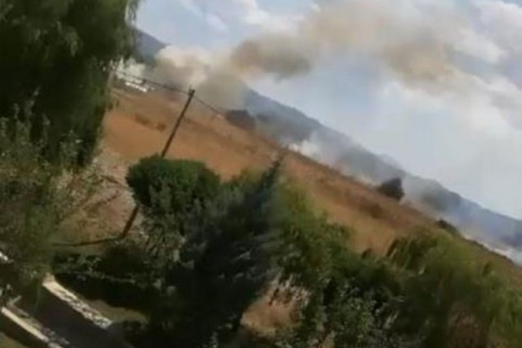 Burdur G&ouml;lhisar'da 10 d&ouml;n&uuml;m otluk arazi yandı