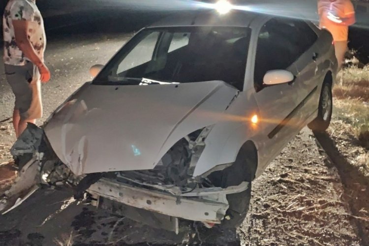 &Ccedil;orum'da sulama kanalına otomobil d&uuml;şt&uuml;