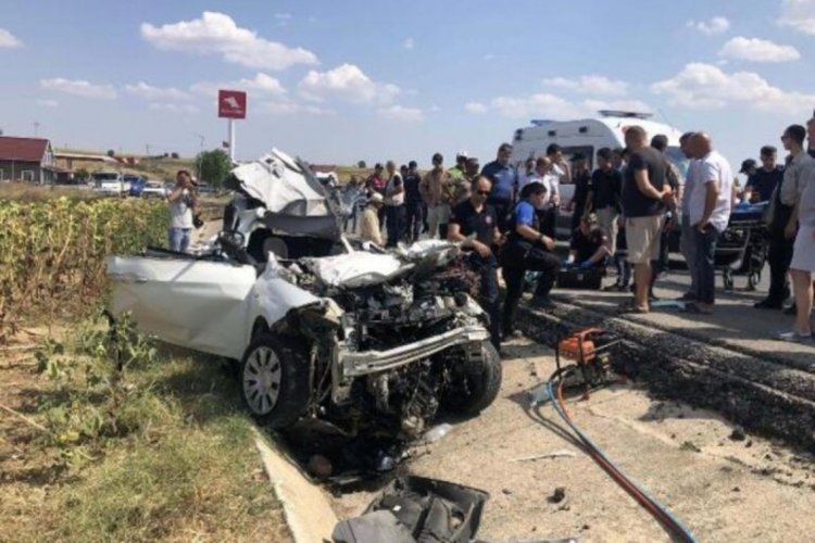 Edirne'de kazada hayatını kaybeden polis memuruna veda!