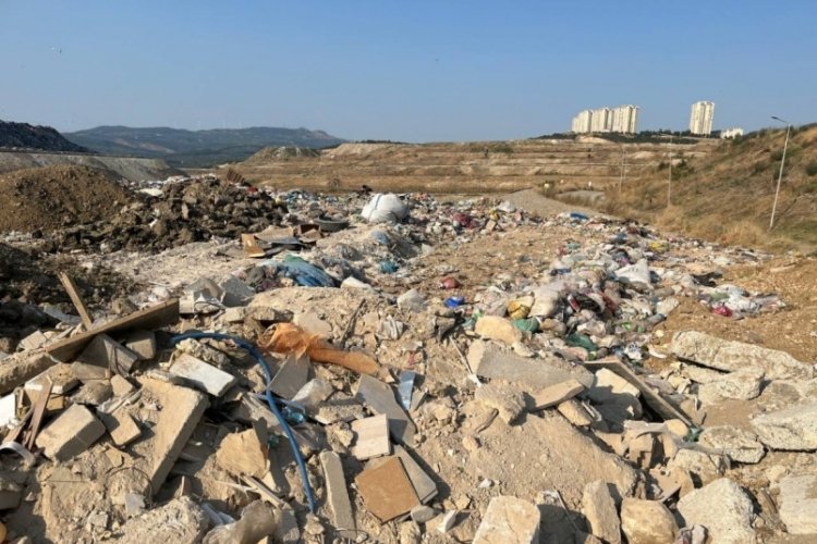 Bursa'da kent &ccedil;&ouml;pl&uuml;ğ&uuml;nde mahsur kalan yavru k&ouml;peği temizlik iş&ccedil;ileri kurtardı