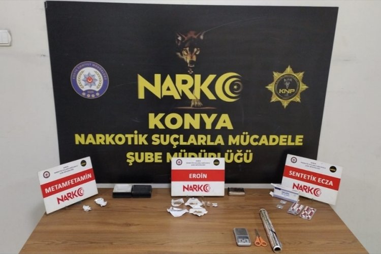Konya'da uyuşturucu operasyonlarında 4 zanlı tutuklandı