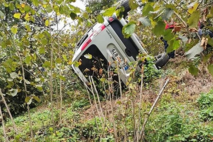 Ordu'da kamyonet fındık bah&ccedil;esine devrildi: 1 &ouml;l&uuml;, 1 yaralı