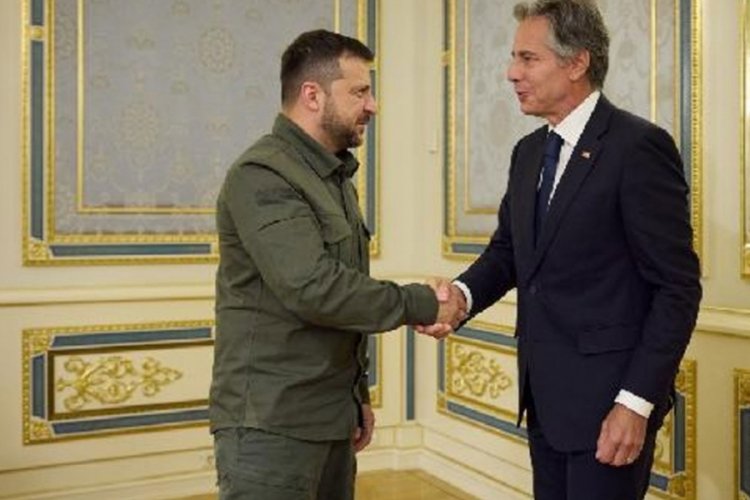 Blinken, Ukrayna Devlet Başkanı Zelenski ile g&ouml;r&uuml;şt&uuml;