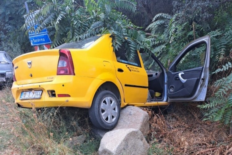 Balıkesir'de ağaca &ccedil;arpan otomobildeki iki kişi yaralandı