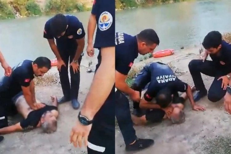 Adana'da boğulma tehlikesi ge&ccedil;iren şahıs, itfaiye ekipleri tarafından hayata d&ouml;nd&uuml;r&uuml;ld&uuml;