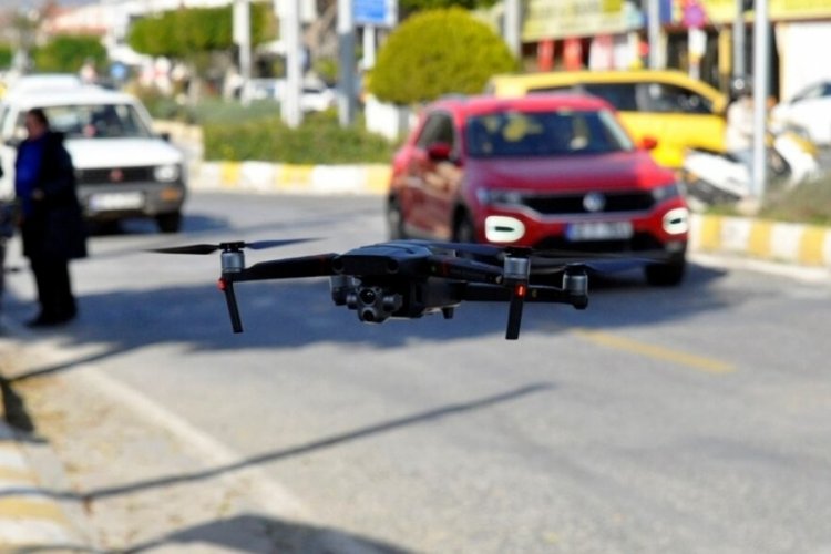 Muğla'da dron destekli kırmızı ışık ihlali denetimi yapıldı