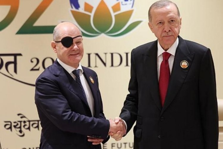 Cumhurbaşkanı Erdoğan, Almanya Başbakanı Scholz'u kabul etti