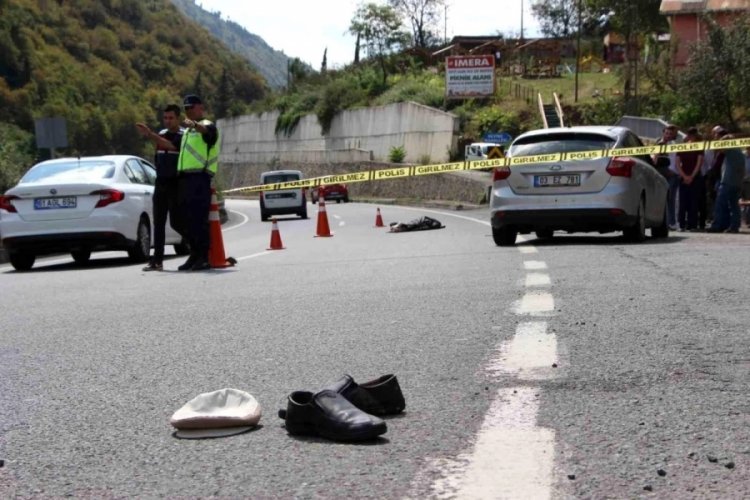 Trabzon'da otomobilin &ccedil;arptığı yaya &ouml;ld&uuml;