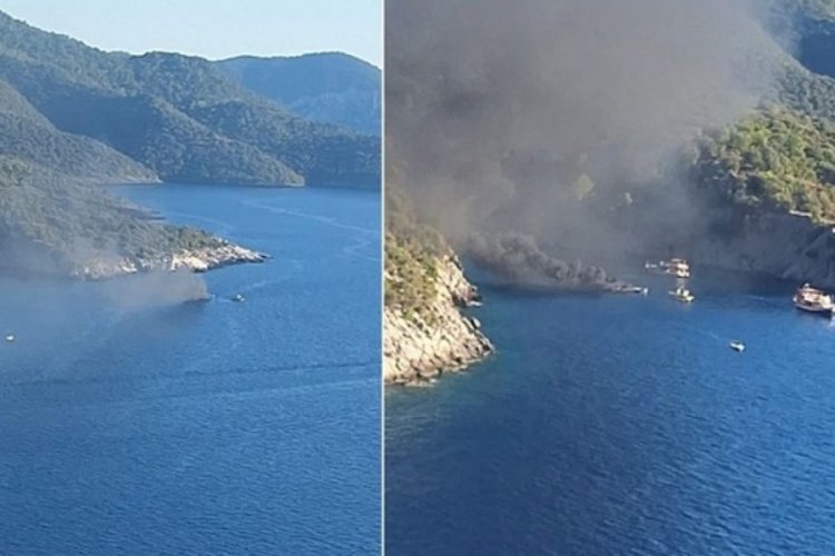 Muğla'da teknede yangın &ccedil;ıktı
