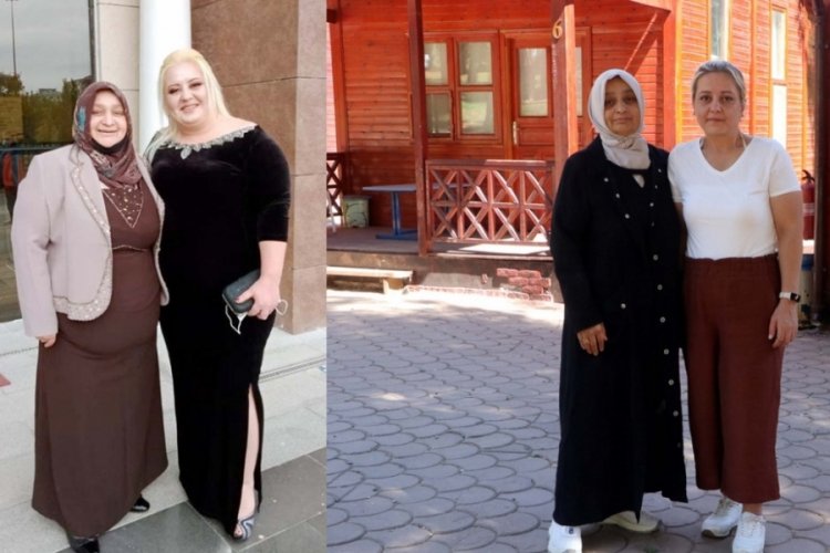 Anne-kız obezite kampında 79 kilo zayıfladı