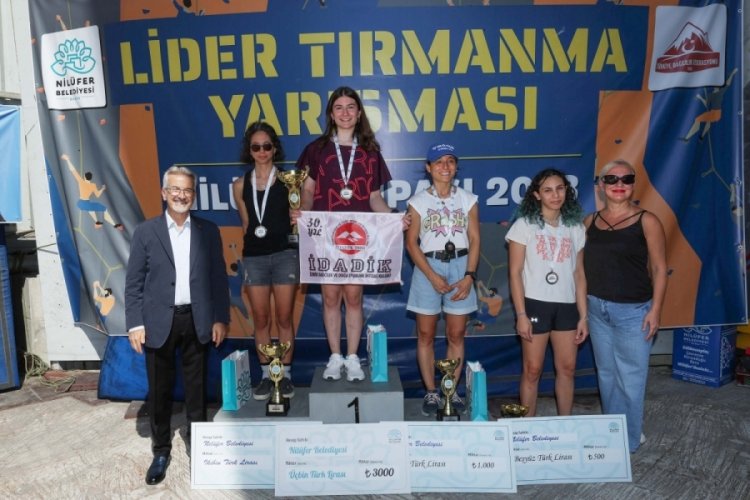 Nil&uuml;fer'de tırmanış yarışları nefes kesti
