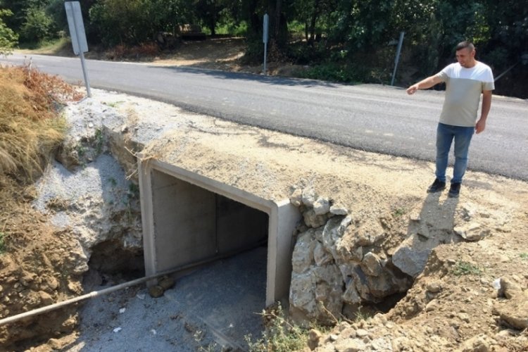 Bursa'da yıllardır aşırı yağışlarda kapanan yol sorununa &ccedil;&ouml;z&uuml;m getirildi