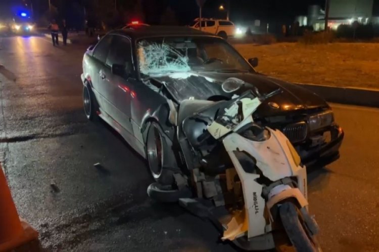 Burdur'da otomobil elektrikli bisiklete arkadan &ccedil;arptı