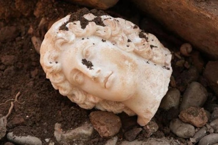 Bartın'da roma d&ouml;nemine ait portre başı bulundu