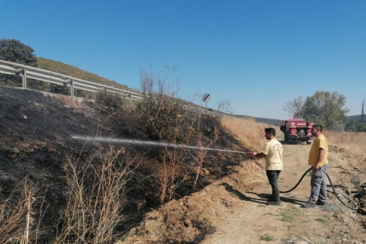 Bilecik'te otluk alanda &ccedil;ıkan yangın s&ouml;nd&uuml;r&uuml;ld&uuml;!