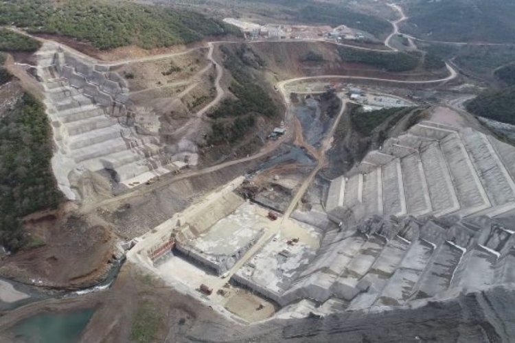Bursa Karacabey G&ouml;lecik barajı &ccedil;alışmaları tam s&uuml;rat devam ediyor