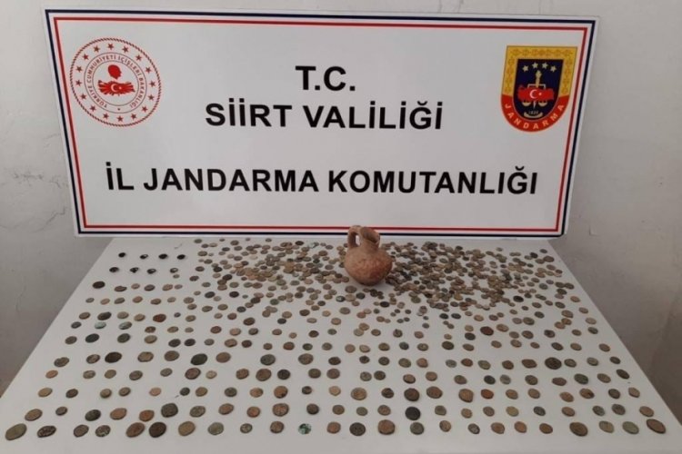Siirt operasyonunda Bizans ve Roma d&ouml;nemine ait 940 tarihi obje ele ge&ccedil;irildi!