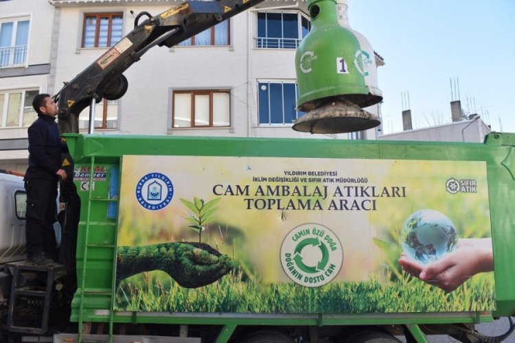 Bursa Yıldırım'da 4 bin 710 ton atık cam toplandı