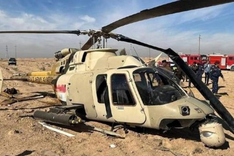 Irak'ta eğitim u&ccedil;uşu yapan helikopter d&uuml;şt&uuml;! 2 yaralı
