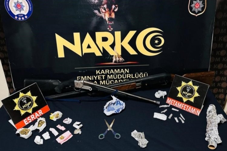 Karaman'da uyuşturucu satıcılarına y&ouml;nelik operasyon! 2 tutuklu