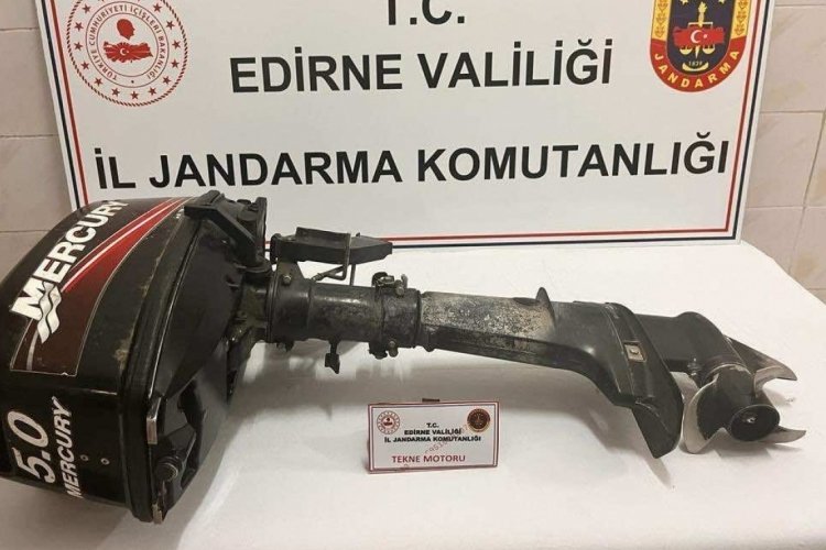Edirne'de tekne motoru &ccedil;alan 2 kişi tutuklandı