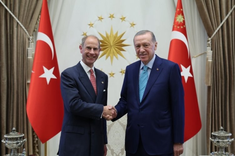Cumhurbaşkanı Erdoğan, Edinburgh D&uuml;k&uuml; Prens Edward'la g&ouml;r&uuml;şt&uuml;