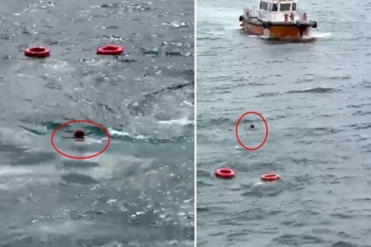 İstanbul'da bir yolcu vapurdan denize d&uuml;şt&uuml;