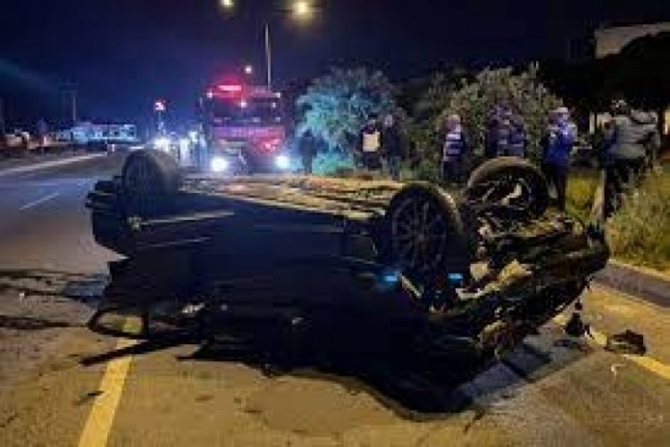 &Ccedil;ankırı'da kontrolden &ccedil;ıkan otomobil takla attı: 1 &ouml;l&uuml;, 1 yaralı
