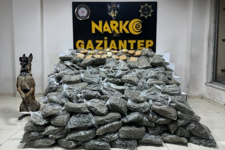 Gaziantep'te yaklaşık 180 kilogram uyuşturucu ele ge&ccedil;irildi