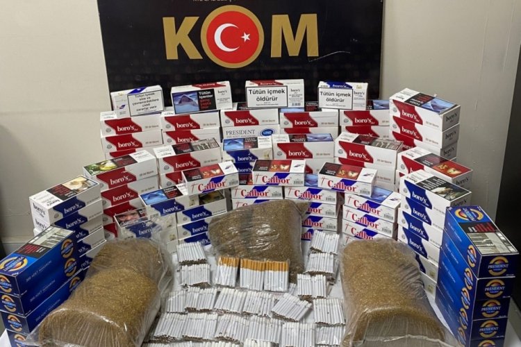 D&uuml;zce'de 24 binden fazla dolu ve boş makaron ele ge&ccedil;irildi